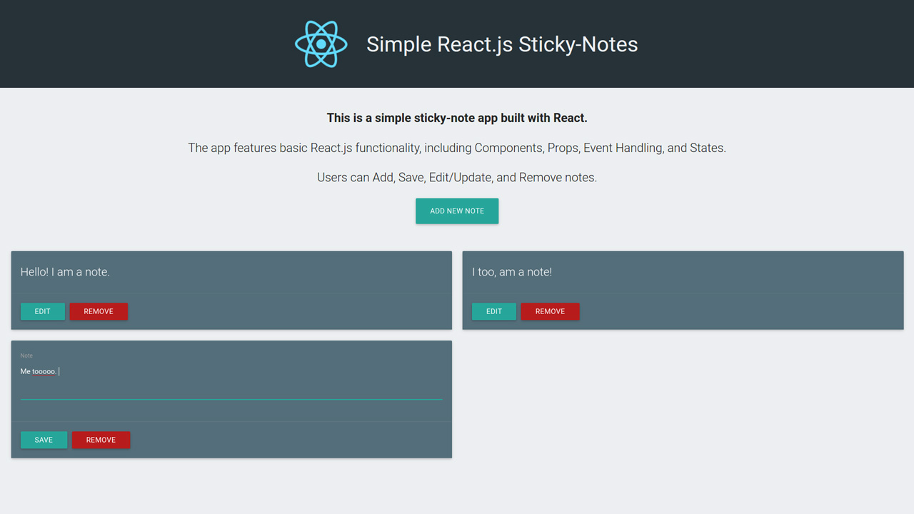 react.js sticky-notes